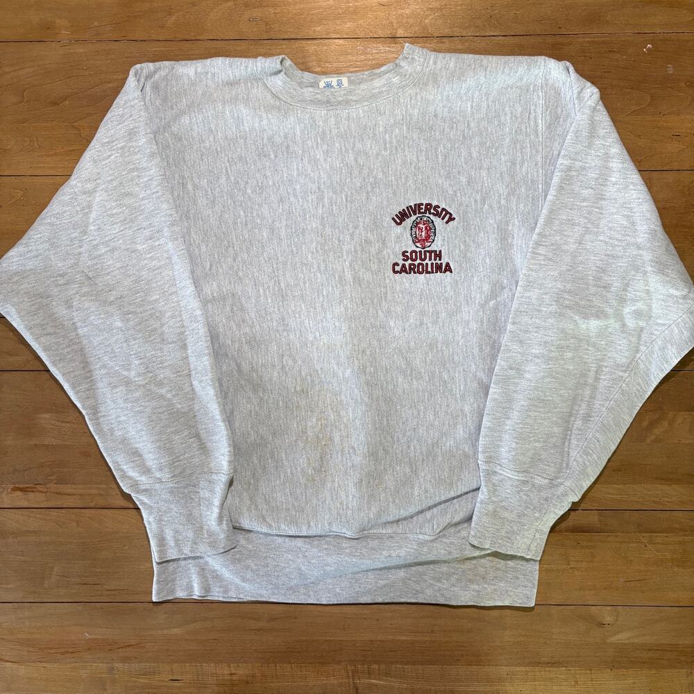 Vintage 90s Champion Reverse Weave University of South Carolina Sweatshirt Gray